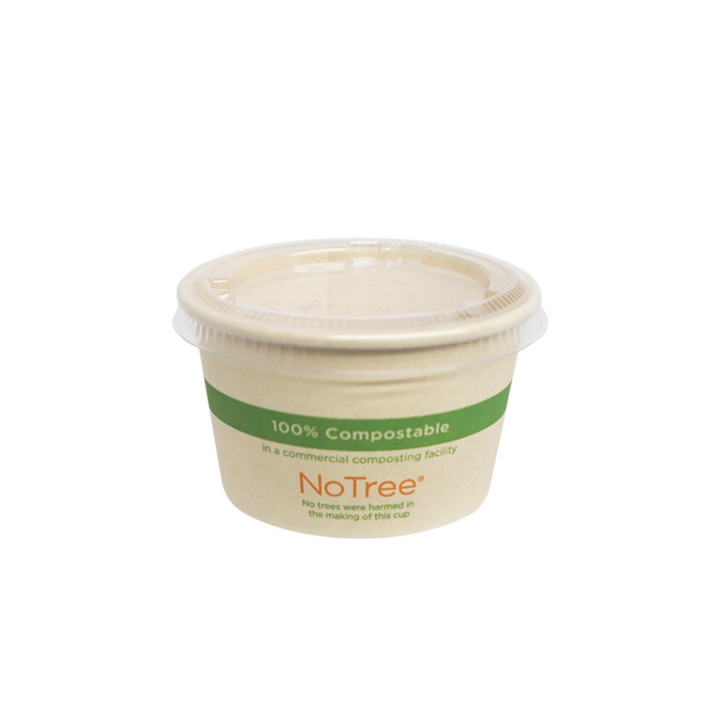 World Centric CPL-CS-9F PLA Lid for 4-9 oz Cold Cups and 2 oz Flat Portion Cup World Centric