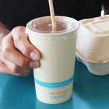 World Centric CUL-CS-12F PLA Lid for 12-22 oz Paper Cold Cups