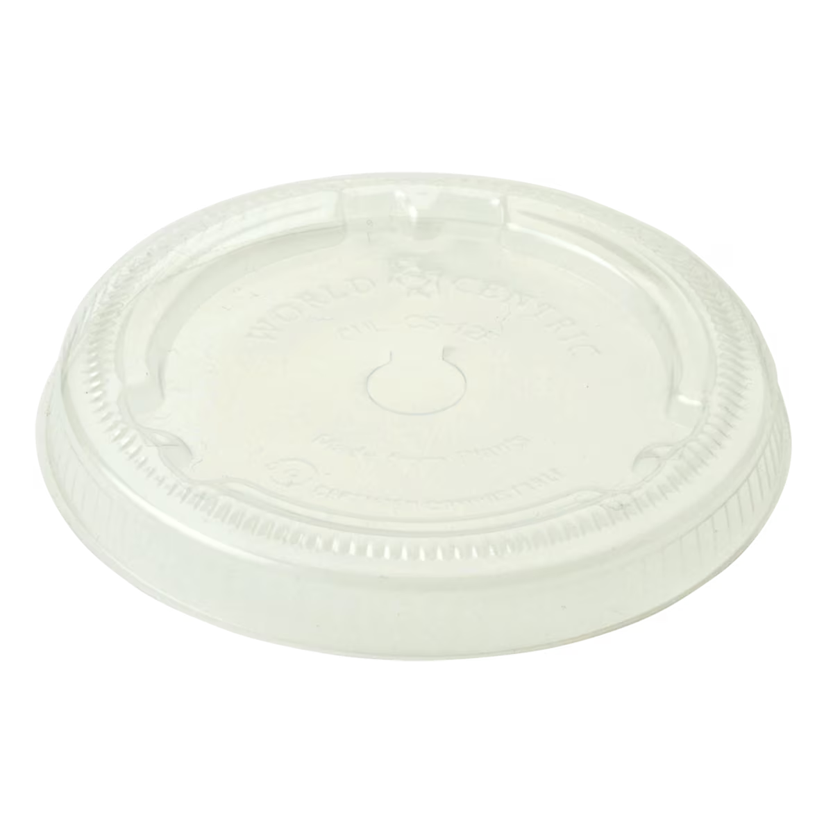 World Centric CUL-CS-12F PLA Lid for 12-22 oz Paper Cold Cups