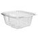 Dart ClearPac SafeSeal CH64DEF 64 oz Clear Plastic Tamper Evident/Resistant Container with Flat Lid