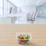 Dart ClearPac SafeSeal CH6DEF 6 oz Clear Plastic Tamper Evident/Resistant Container with Flat Lid