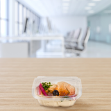 Dart ClearPac SafeSeal CH8DEF 8 oz Clear Plastic Tamper Evident/Resistant Container with Flat Lid