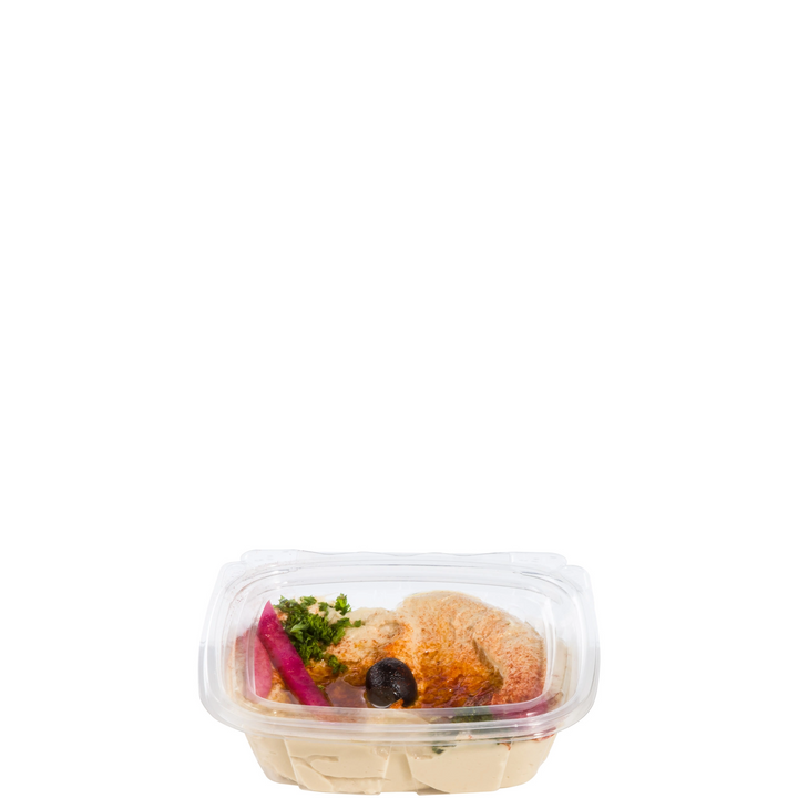 Dart ClearPac SafeSeal CH8DEF 8 oz Clear Plastic Tamper Evident/Resistant Container with Flat Lid Dart