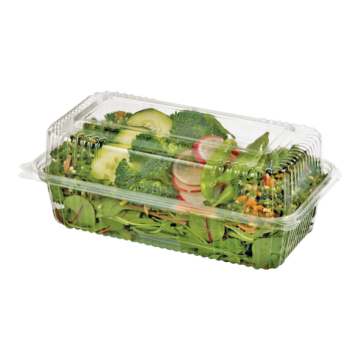 World Centric KL-CS-95N 9" x 5" x 3" Clear Hinged Clamshell World Centric