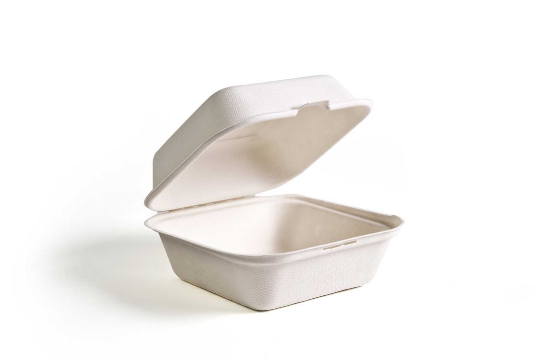 Greenwave TW-BOO-004 6" x 6" x 3" Clamshell Burger Box Greenwave