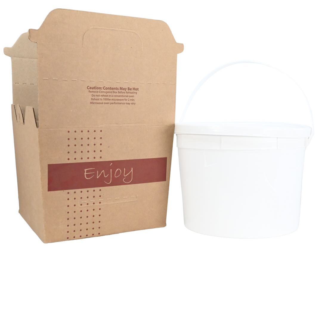 Sabert 9690N Stock Print Kraft 128 oz Soup-N-Serve