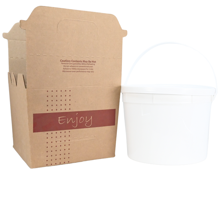 Sabert 9690N Stock Print Kraft 128 oz Soup-N-Serve