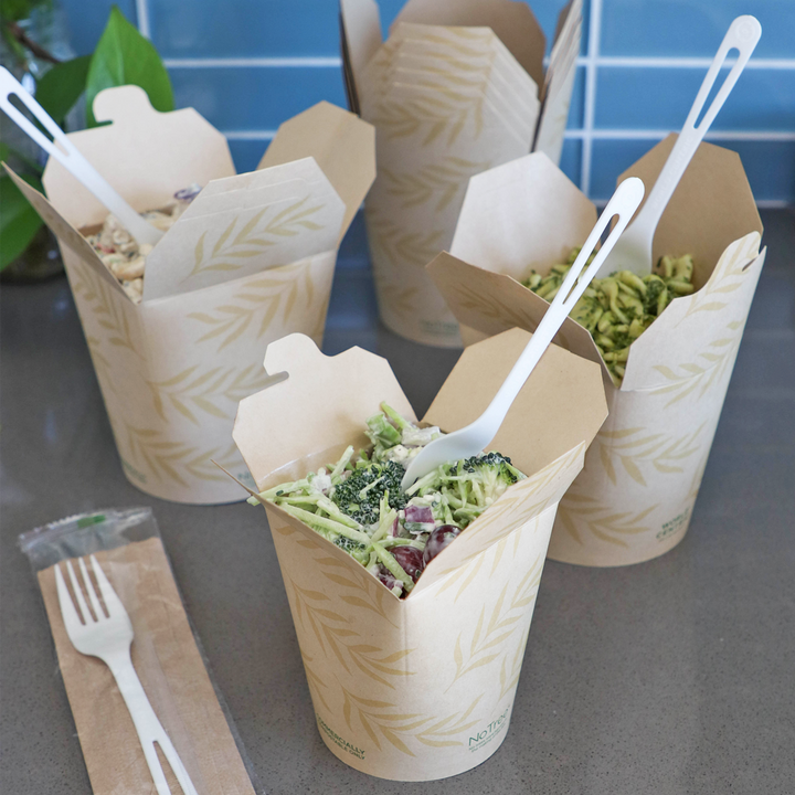 World Centric TO-NT-32T 32 oz NoTree Tall Take Out Container