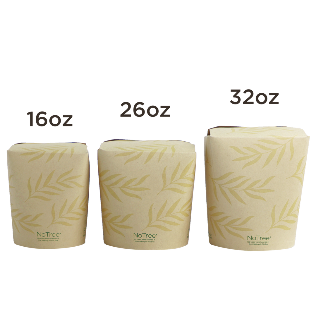 World Centric TO-NT-32T 32 oz NoTree Tall Take Out Container