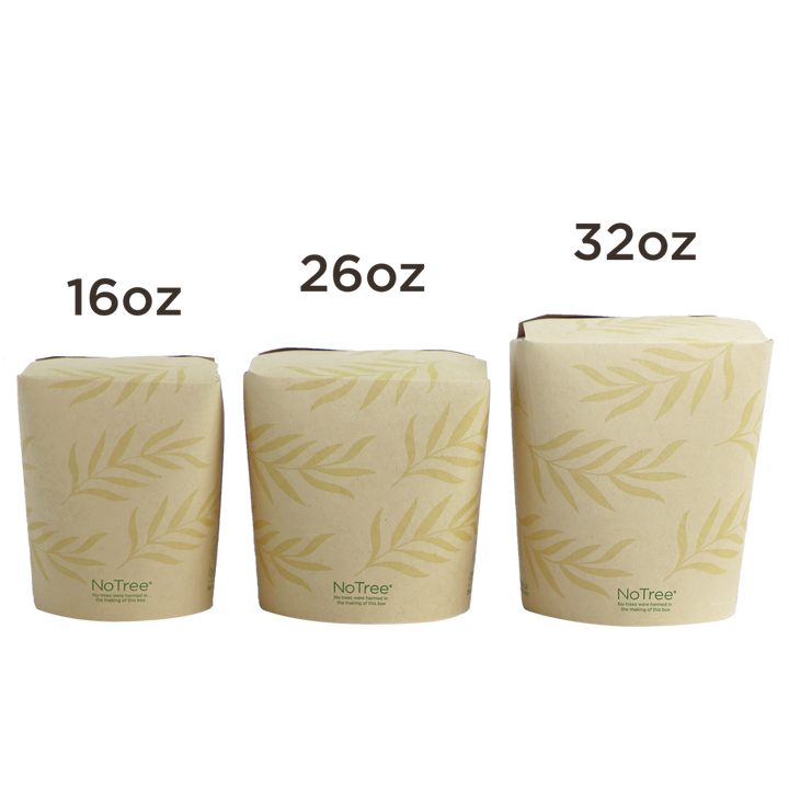 World Centric TO-NT-32T 32 oz NoTree Tall Take Out Container