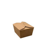 ITI TG-KB-#1 Kraft Folded Paper 30 oz Take-Out Container #1 - 4.13" x 3.5" x 2.5"