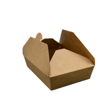 ITI TG-KB-#2 Kraft Folded Paper 49 oz Take-Out Container #2 - 7.75" x 5.5" x 1.88"