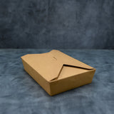 ITI TG-KB-#2 Kraft Folded Paper 49 oz Take-Out Container #2 - 7.75" x 5.5" x 1.88"