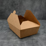 ITI TG-KB-#3 Kraft Folded Paper 71 oz Take-Out Container #3 - 7.75" x 5.5" x 2.5"