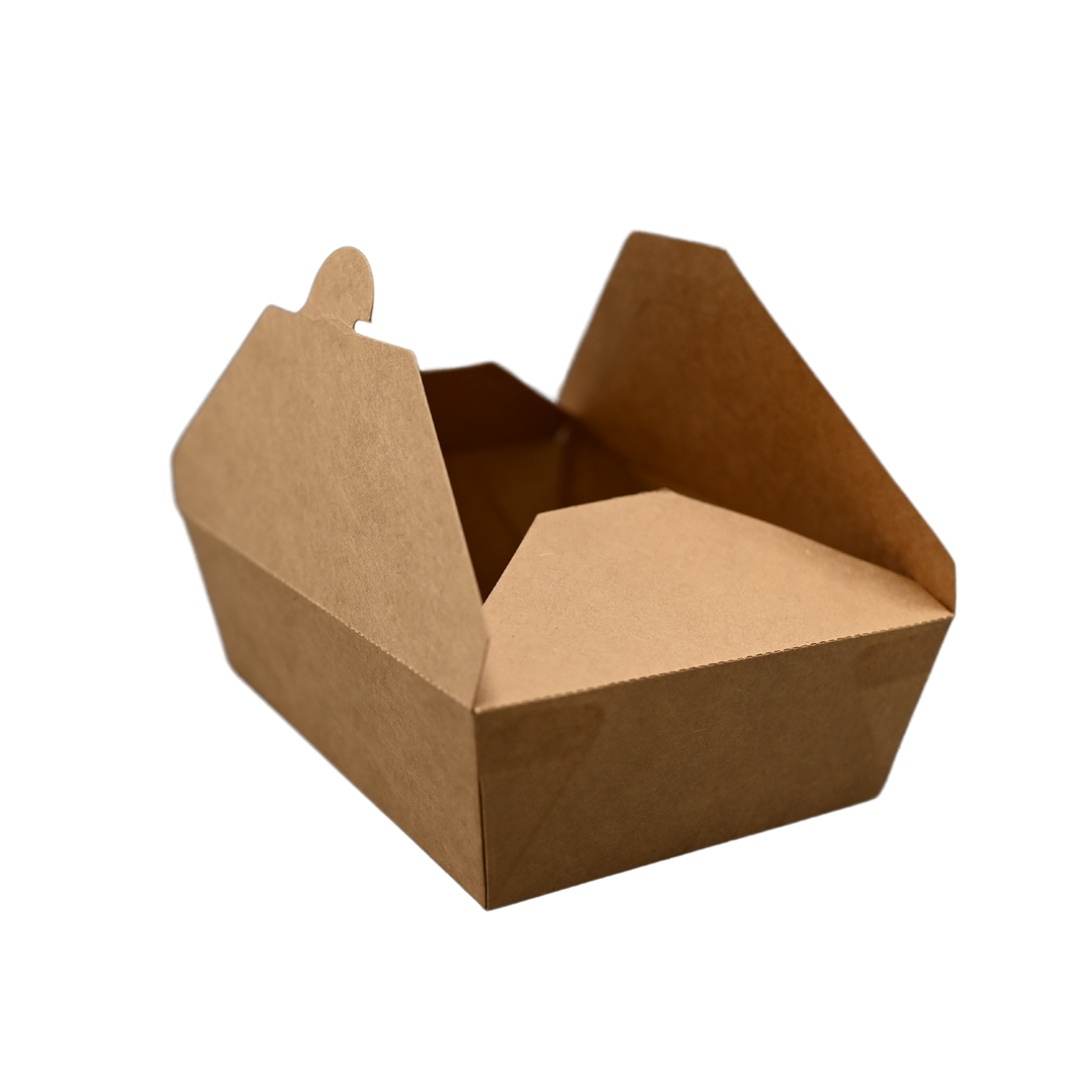 ITI TG-KB-#3 Kraft Folded Paper 71 oz Take-Out Container #3 - 7.75" x 5.5" x 2.5"