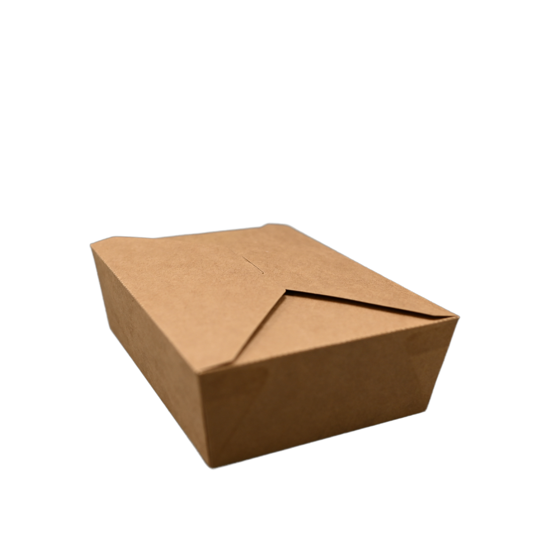 ITI TG-KB-#3 Kraft Folded Paper 71 oz Take-Out Container #3 - 7.75" x 5.5" x 2.5"