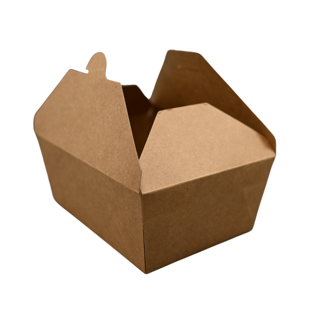 ITI TG-KB-#4 Kraft Folded Paper 112 oz Take-Out Container #4 - 7.75" x 5.5" x 3.5"