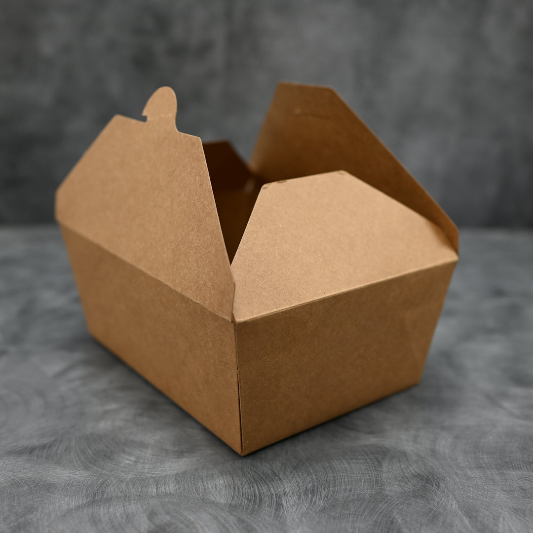 ITI TG-KB-#4 Kraft Folded Paper 112 oz Take-Out Container #4 - 7.75" x 5.5" x 3.5"