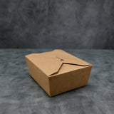 ITI TG-KB-#8 Kraft Folded Paper 44 oz Take-Out Container #8 - 6" x 4.68" x 2.5"