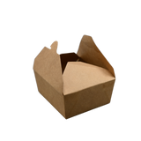 ITI TG-KB-#8 Kraft Folded Paper 44 oz Take-Out Container #8 - 6" x 4.68" x 2.5"
