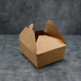 ITI TG-KB-#8 Kraft Folded Paper 44 oz Take-Out Container #8 - 6" x 4.68" x 2.5"