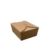 ITI TG-KB-#8 Kraft Folded Paper 44 oz Take-Out Container #8 - 6" x 4.68" x 2.5"