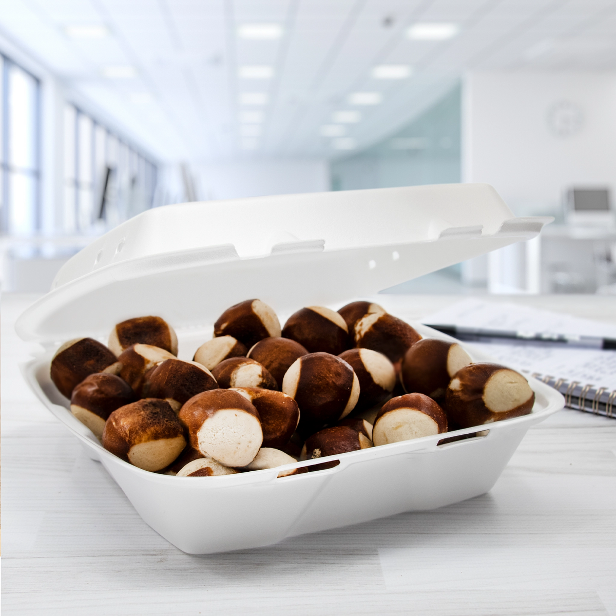 Dart 90HTPF1VR 9X9 White Foam Carryout with Vented Lid | Shop Kitchen