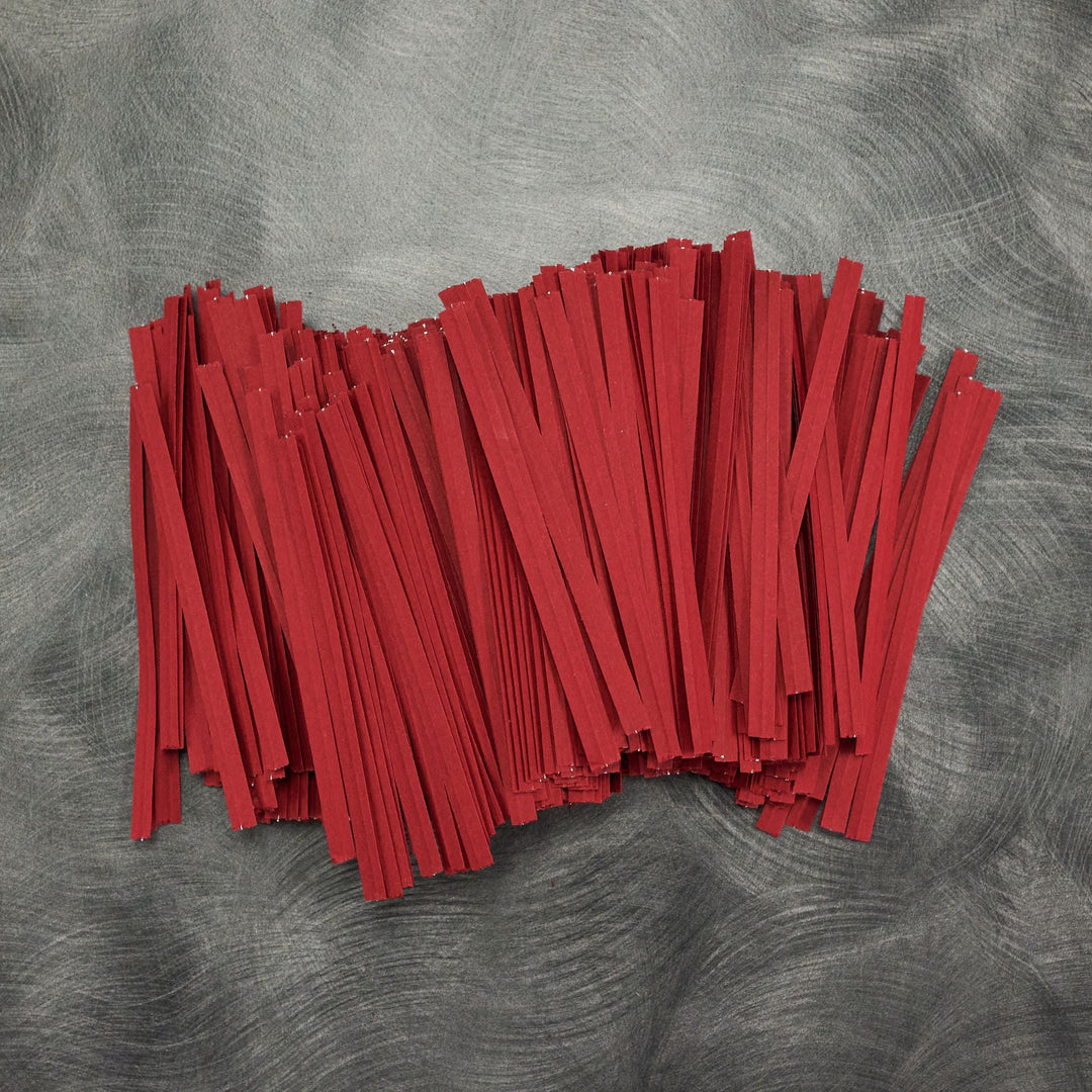 Red Twist Tie 3.5" x 3/16"