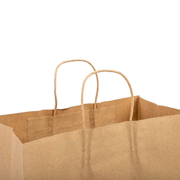 Kraft Handled Jr Mart Shopper Bag 13" x 7" x 13" 250/Case ShopAtDean