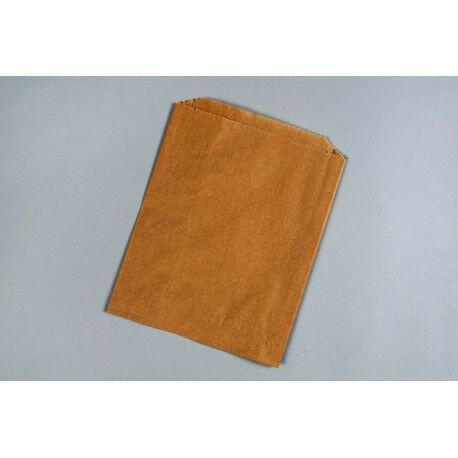 6.5" x 1" x 8" Natural Kraft Grease Resistant Sandwich Bags Brown Paper Goods