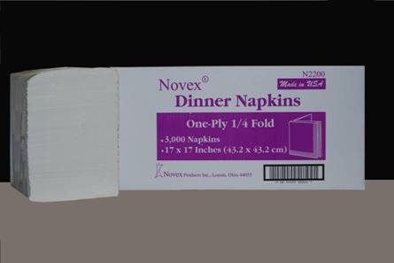 17 x 17 1/4 Fold 1-Ply Dinner Napkin 3000/Case