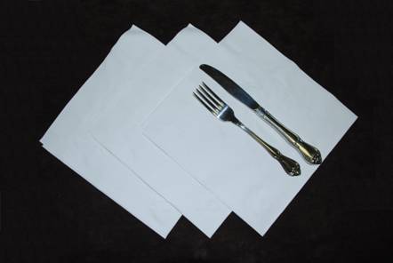 17 x 17 1/4 Fold 1-Ply Dinner Napkin 3000/Case