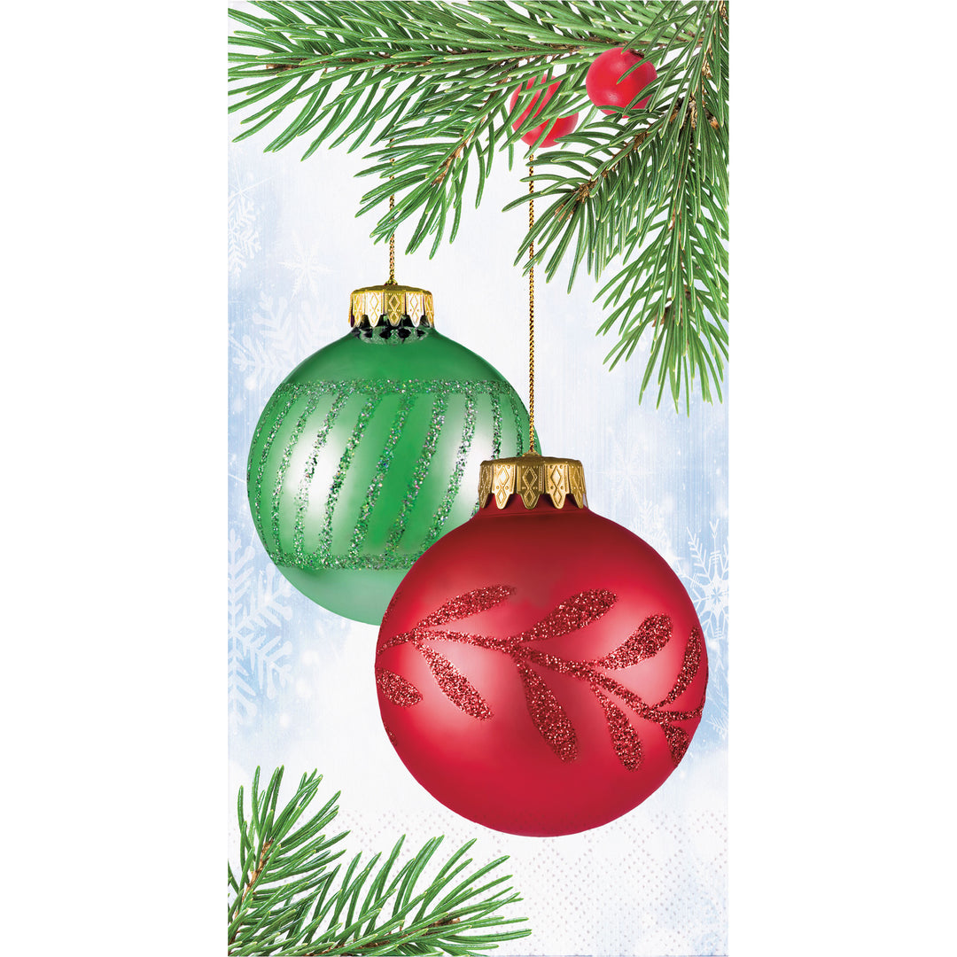 Creative Converting 366946 Bright Ornaments 3 Ply Paper Guest Towel