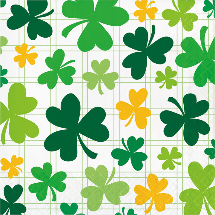 Creative Converting 369757 13" X 13" Shamrock and Roll Luncheon Napkins Creative Converting