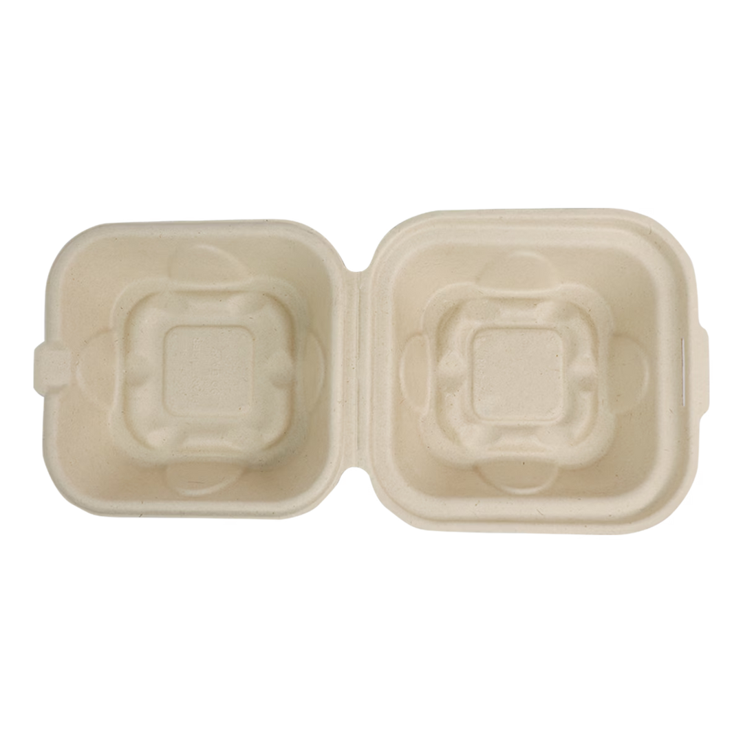 World Centric TO-SC-U15B-LFP Fiber Burger Box 6" x 6" x 3"