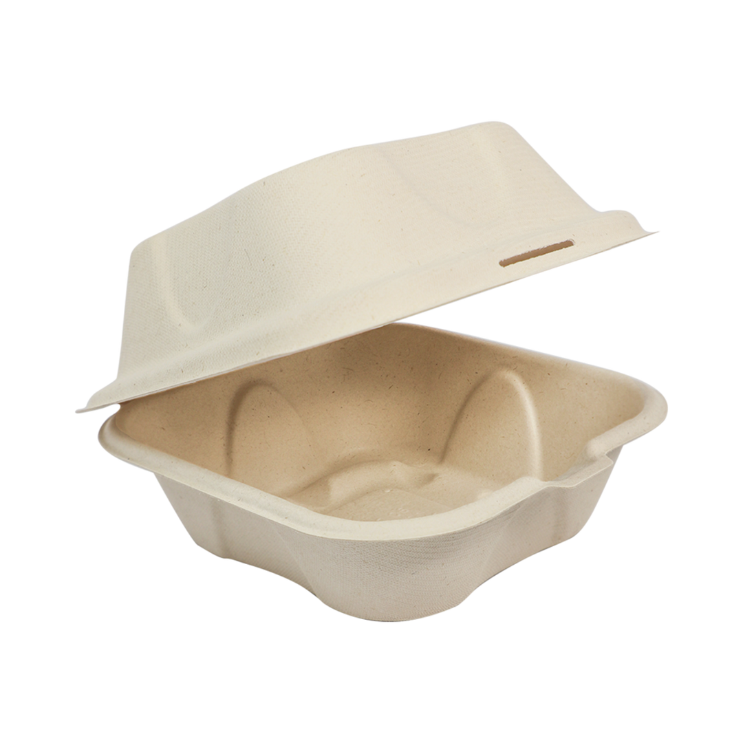 World Centric TO-SC-U15B-LFP Fiber Burger Box 6" x 6" x 3"