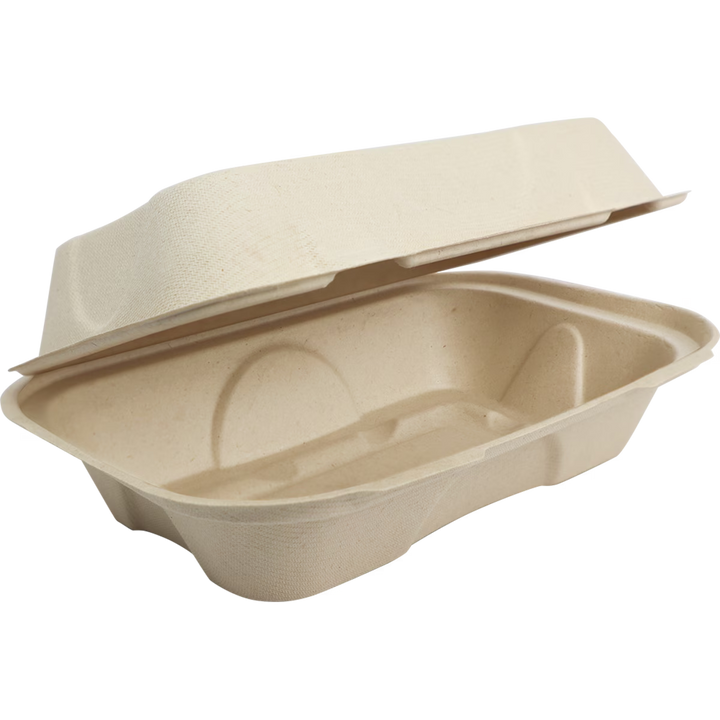 World Centric TO-SC-UHB-LFP Fiber Hoagie Box 9" x 6" x 3" World Centric