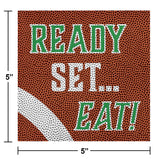 Creative Converting 371732 10" X 10" Ready Set Eat Beverage Napkins
