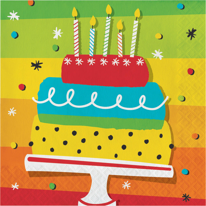 Creative Converting 332463 13" X 13" Hoppin Birthday Cake Napkins Creative Converting
