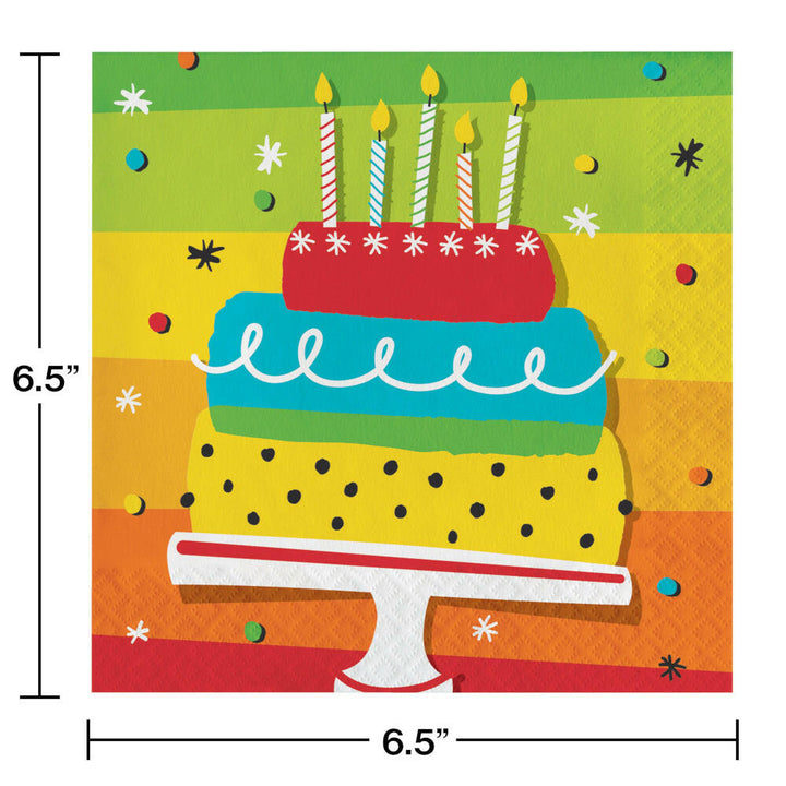 Creative Converting 332463 13" X 13" Hoppin Birthday Cake Napkins Creative Converting