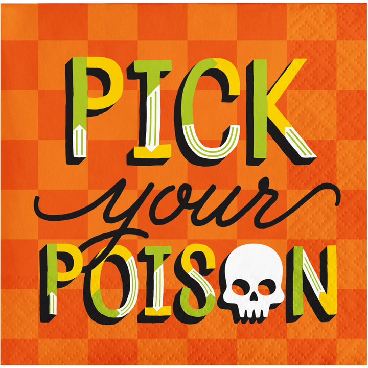 Creative Converting 10" X 10" Pick Your Poison Beverage Napkins Creative Converting