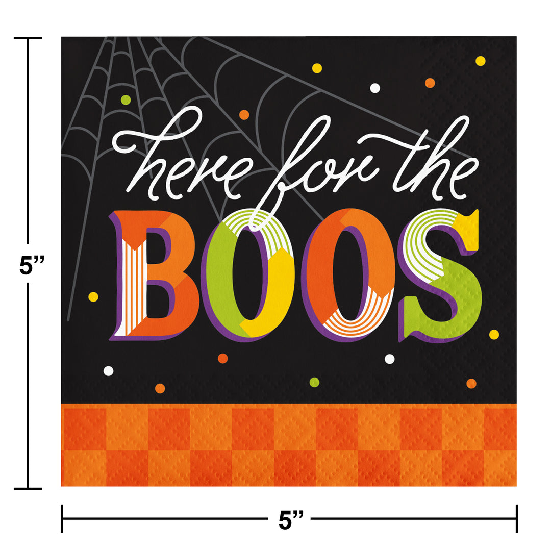 Creative Converting 10" X 10" Here for the Boos Beverage Napkins