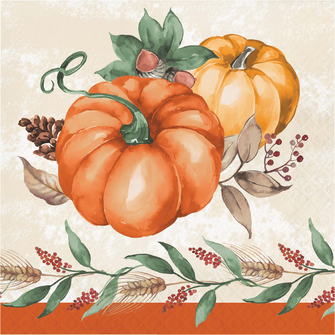 Creative Converting 376029 13" X 13" Harvest Delight Lunch Napkins