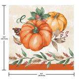 Creative Converting 376029 13" X 13" Harvest Delight Lunch Napkins