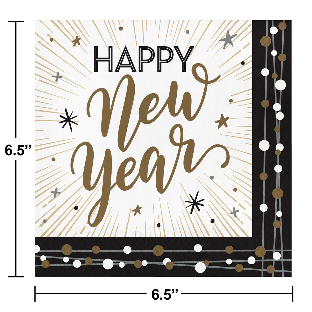 Creative Converting 13" x 13" Happy New Year Napkins