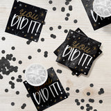 Creative Converting 374107 10" X 10" Glowing Grad Beverage Napkins