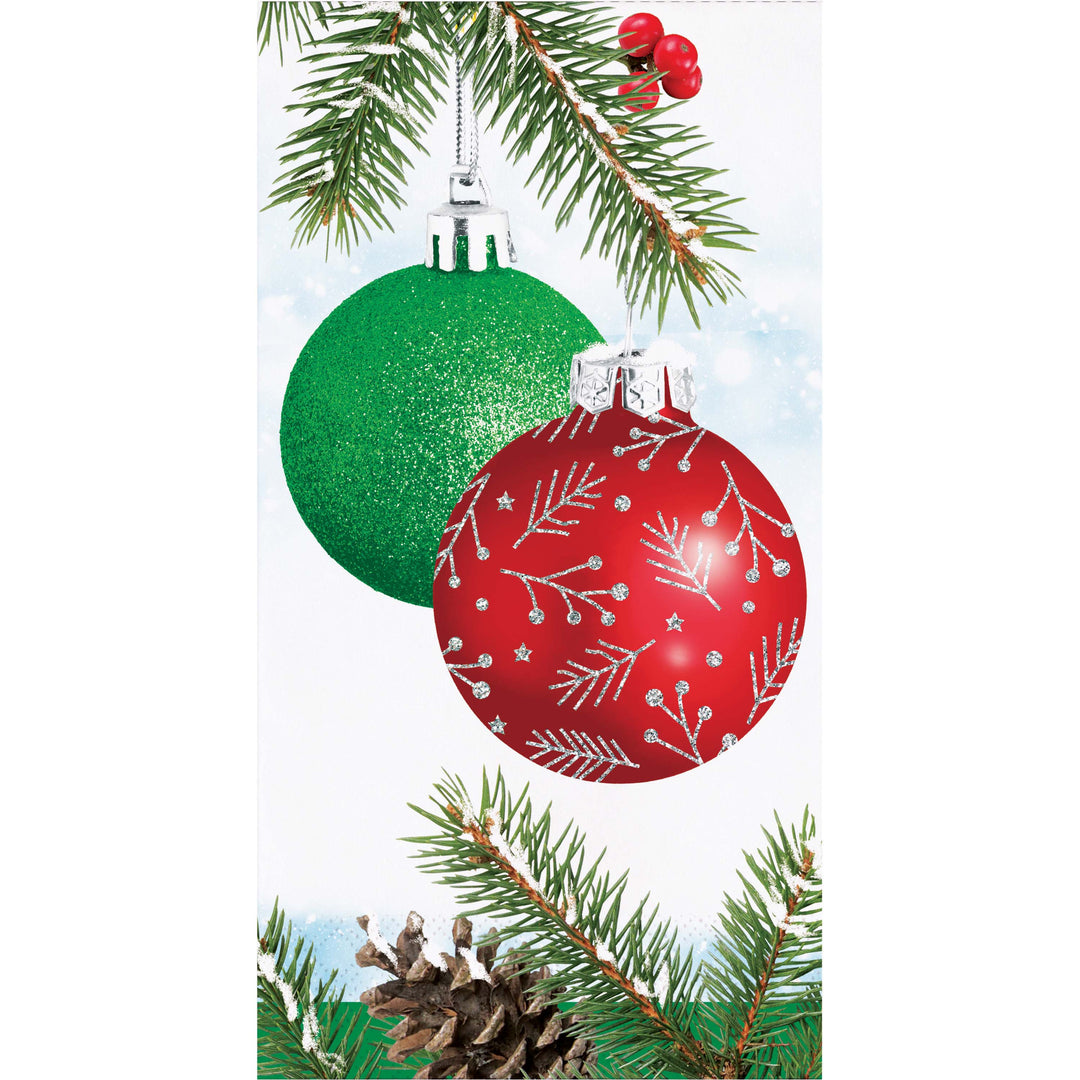 Creative Converting 376075 Classical Christmas Guest Towel