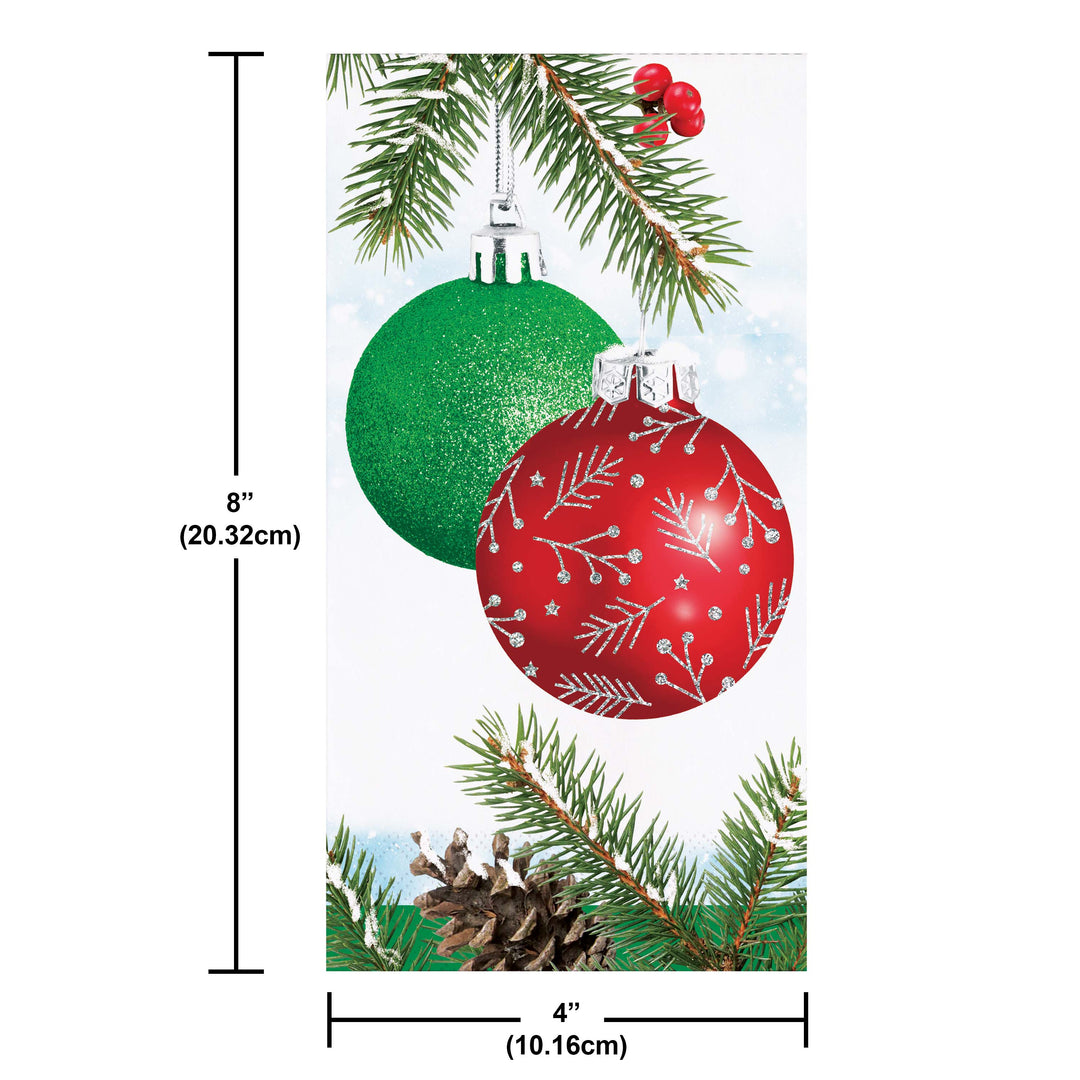 Creative Converting 376075 Classical Christmas Guest Towel