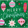 Creative Converting 376115 10" X 10" Merry Christmas Beverage Napkins