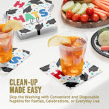 Creative Converting 369873 10" X 10" "Hats Off" Lunch Napkins